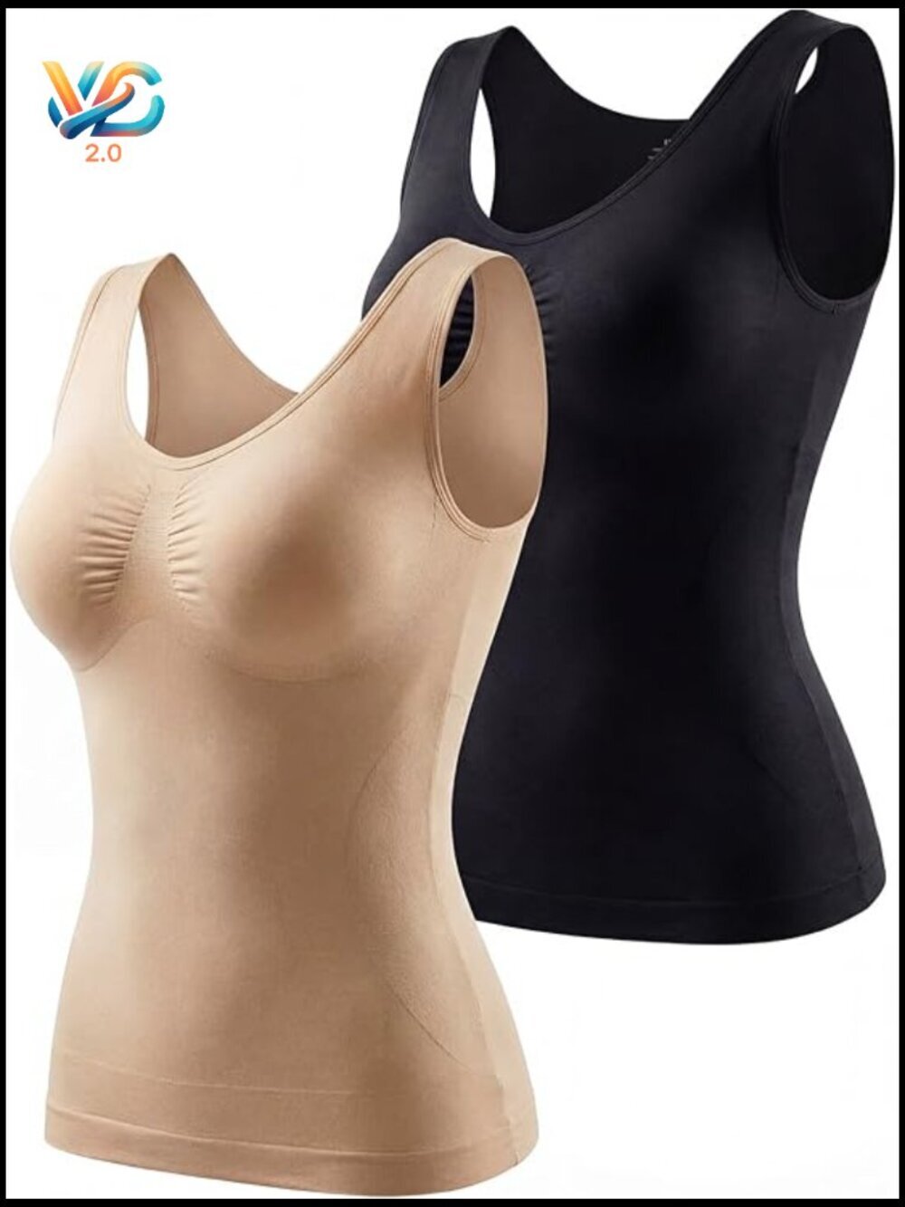 Large Seamless Shapewear Tank Top Tummy Control Compression Camisole